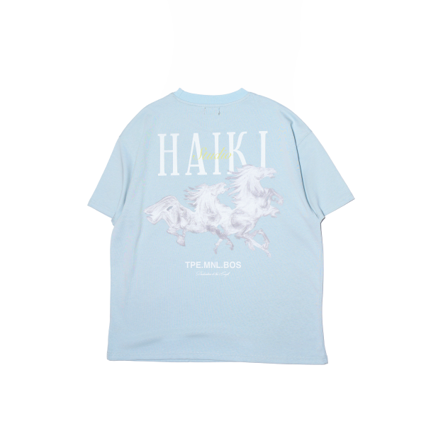 Jade Horses Tee Powder Blue